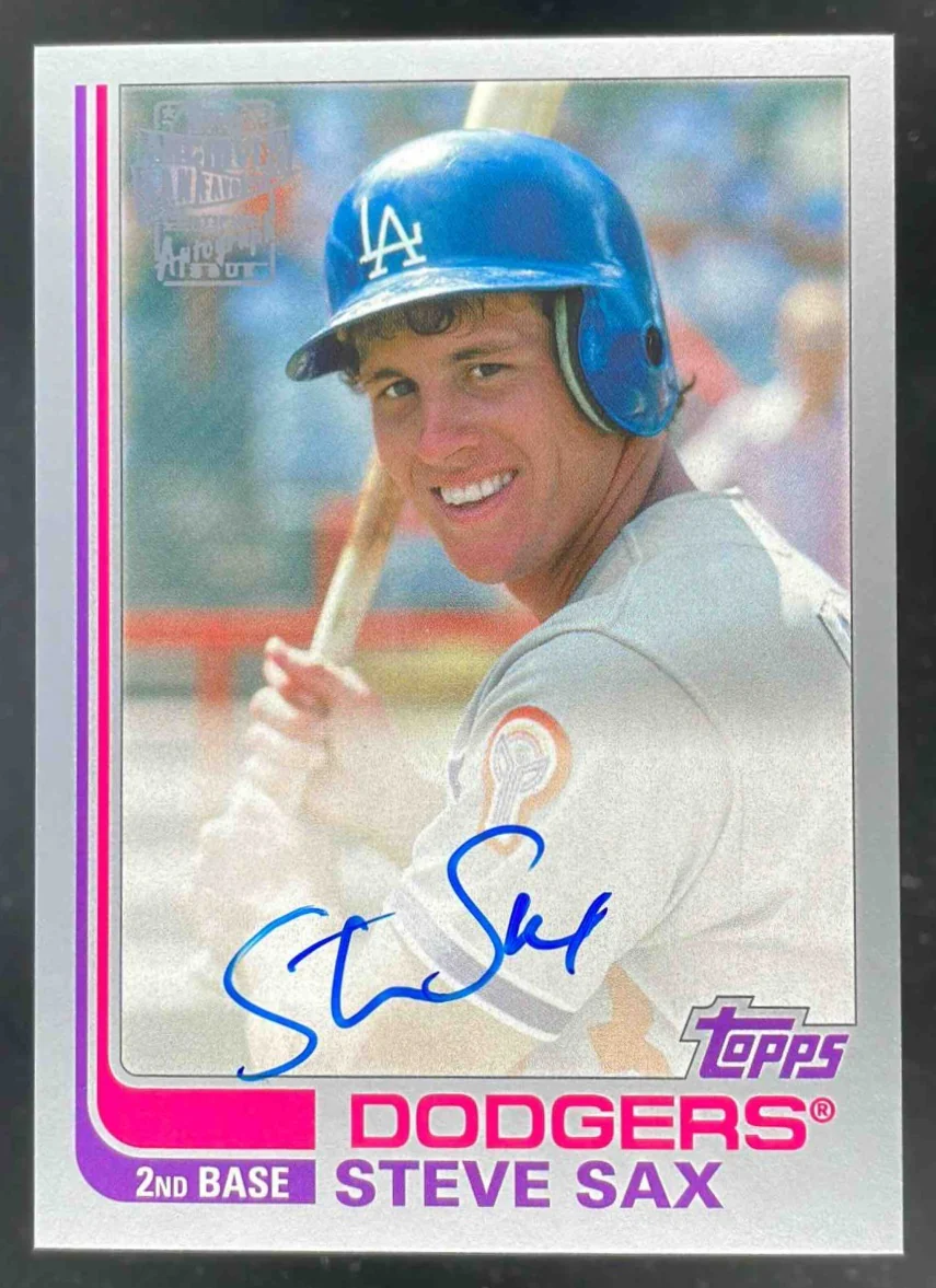 2019 Topps Archives Fan Favorite Autographs Silver #FFA-SSA Steve Sax Auto /99