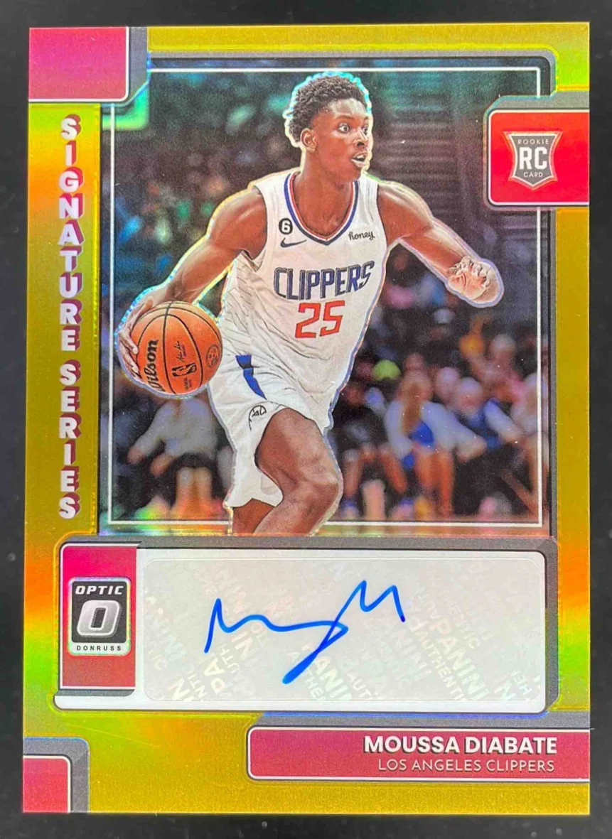2022-23 Donruss Optic Signature Series Gold #SS-MDB Moussa Diabate RC Auto /10