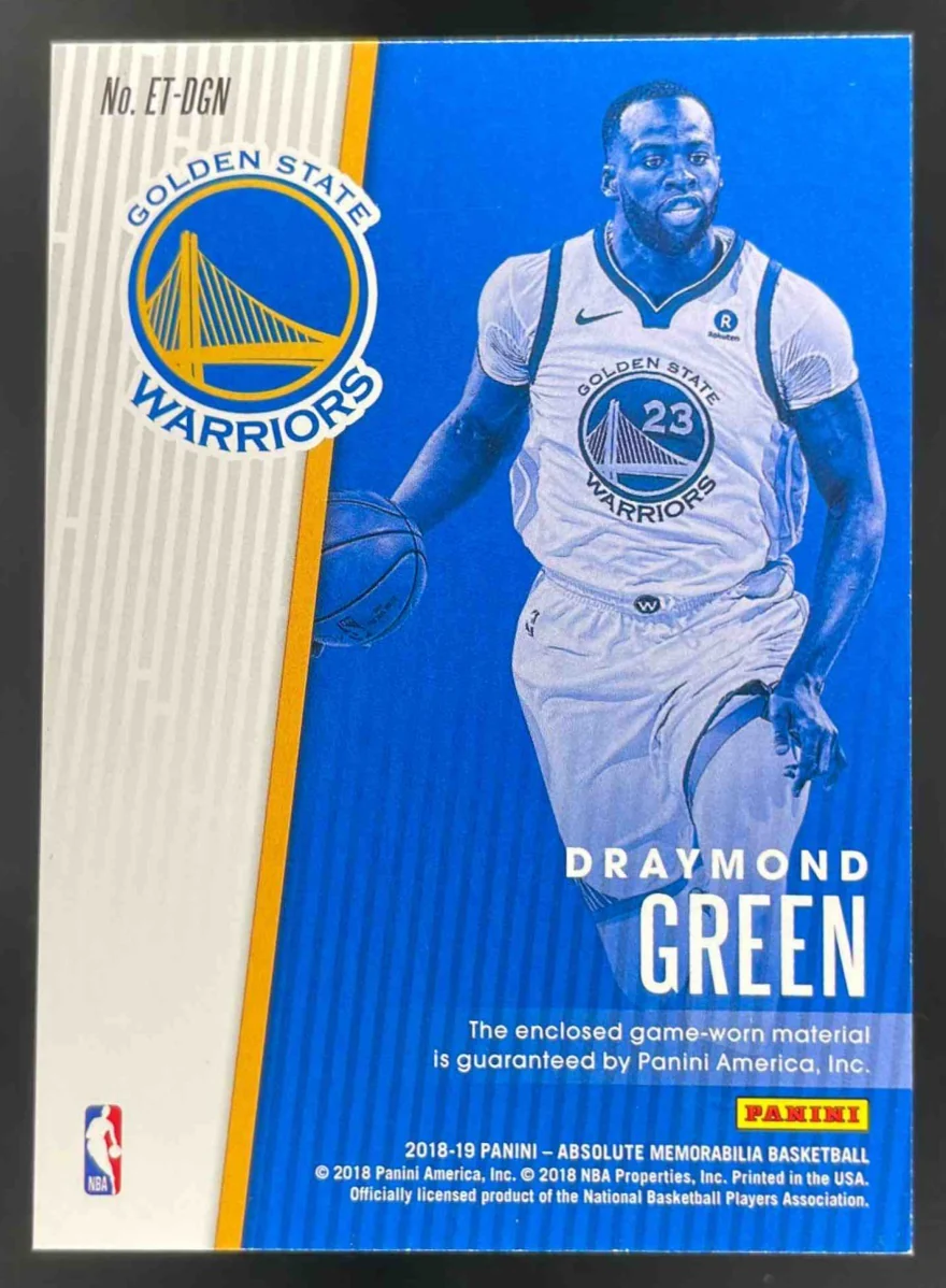 2018-19 Absolute Memorabilia Established Threads Level 3 #DGN Draymond Green /75 - Image 2