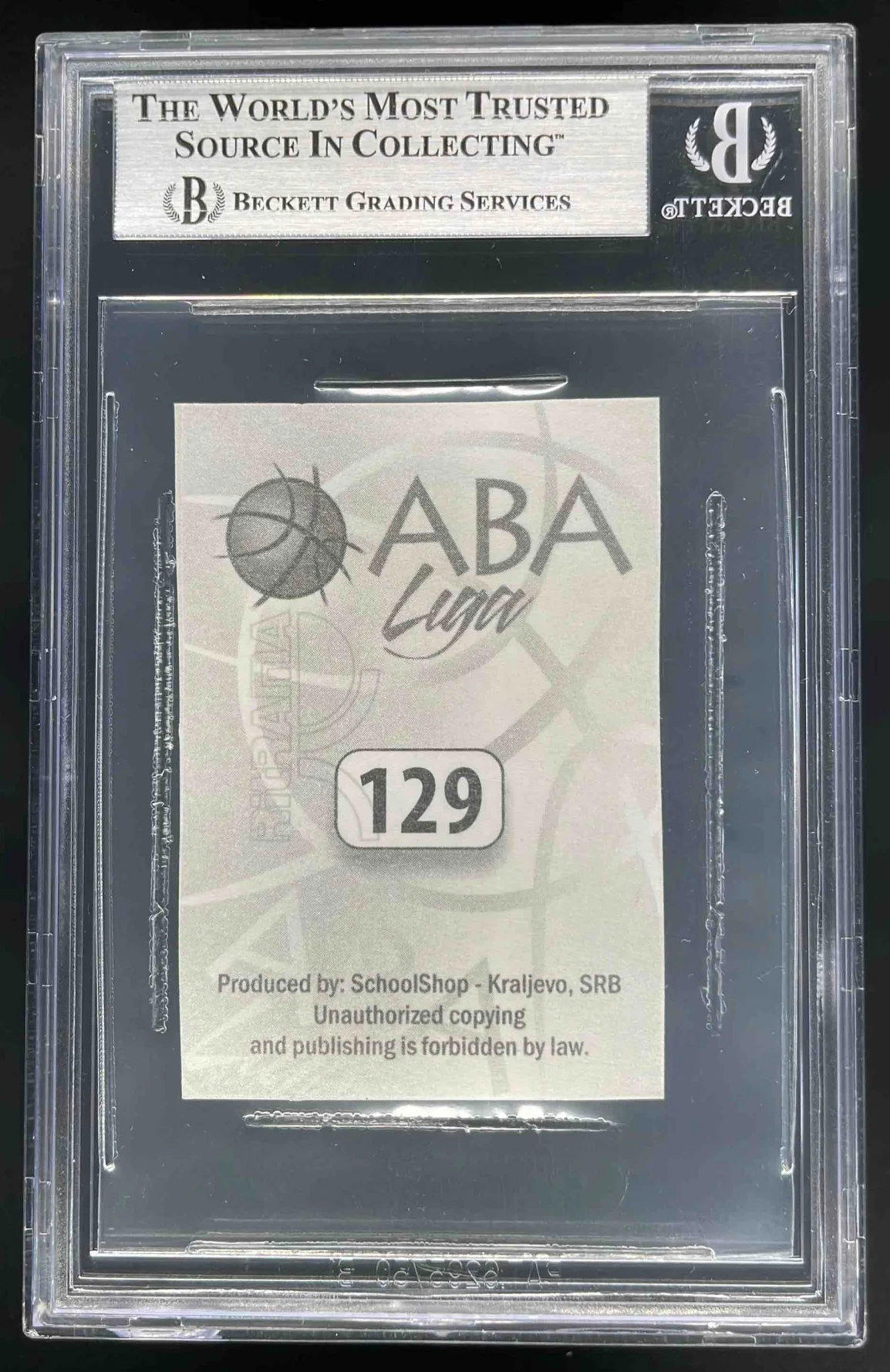 2014 School Shop ABA Liga Stickers #129 Nikola Jokic BGS 8 - Image 2