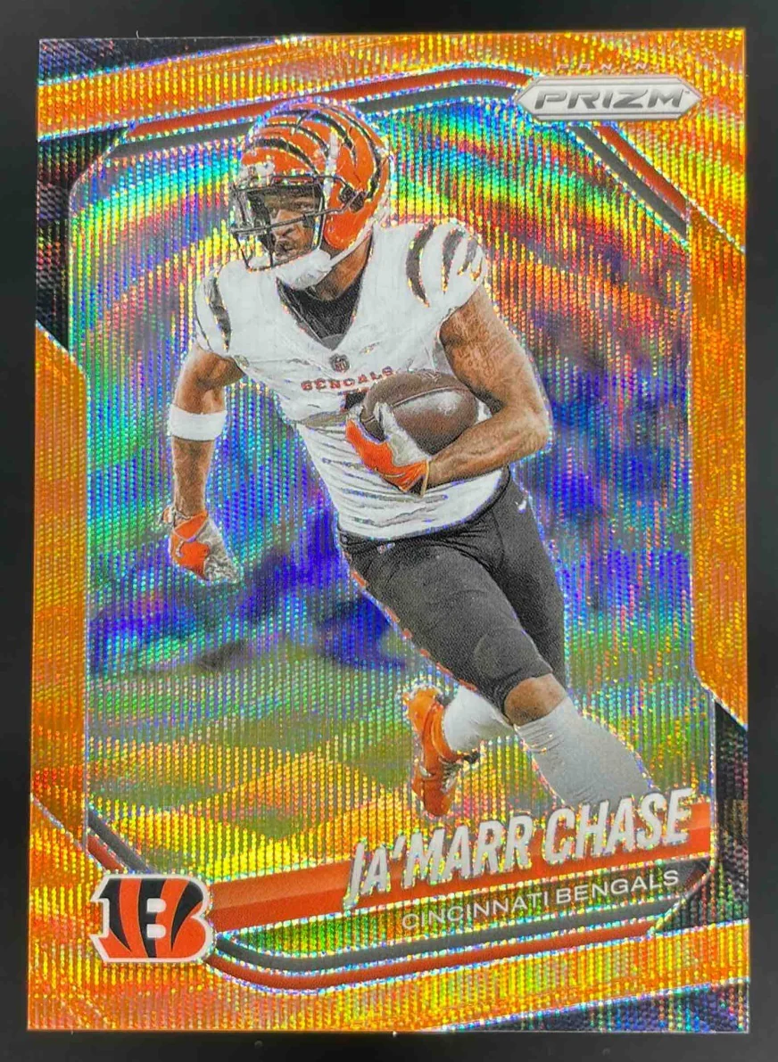 2025 Panini Prizm Orange Wave Prizm #208 Ja'Marr Chase /65