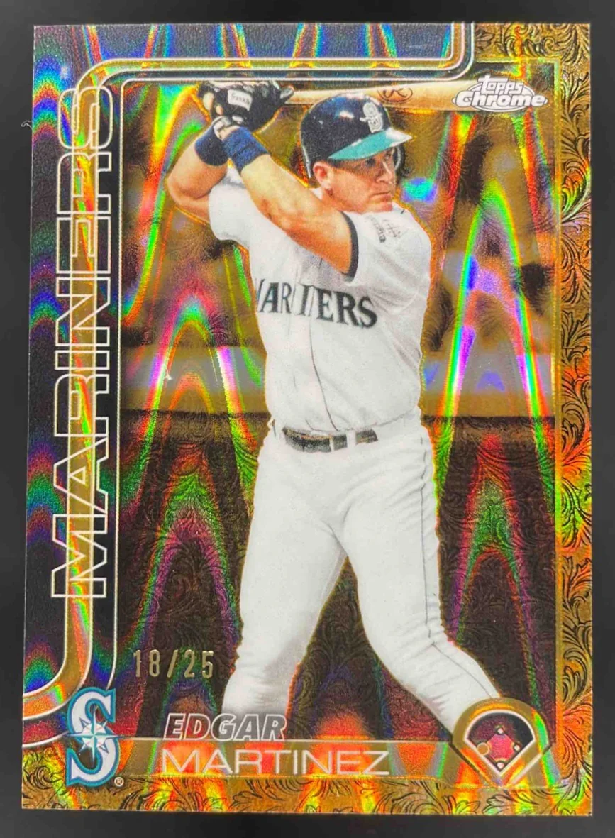 2025 Topps Gilded Collection Chrome Gold RayWave Refractor Edgar Martinez /25