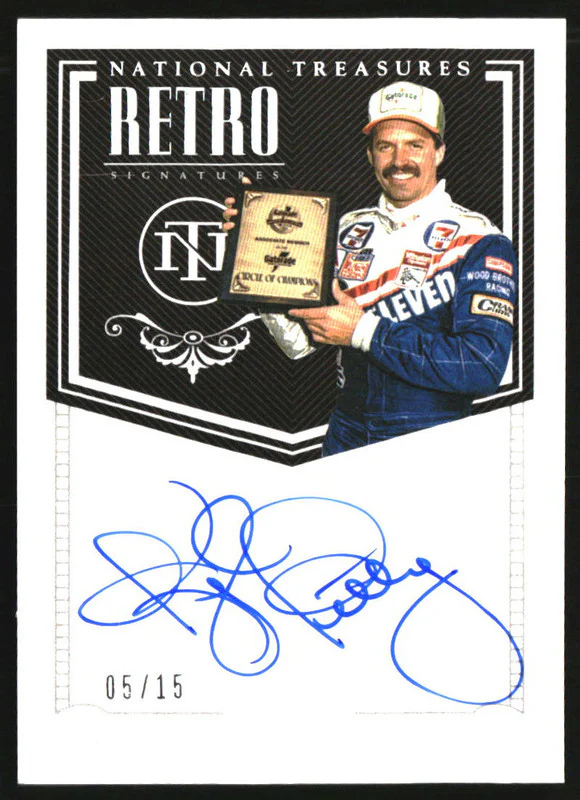 2020 Panini National Treasures Retro Signatures Holo Silver Kyle Petty Auto /15