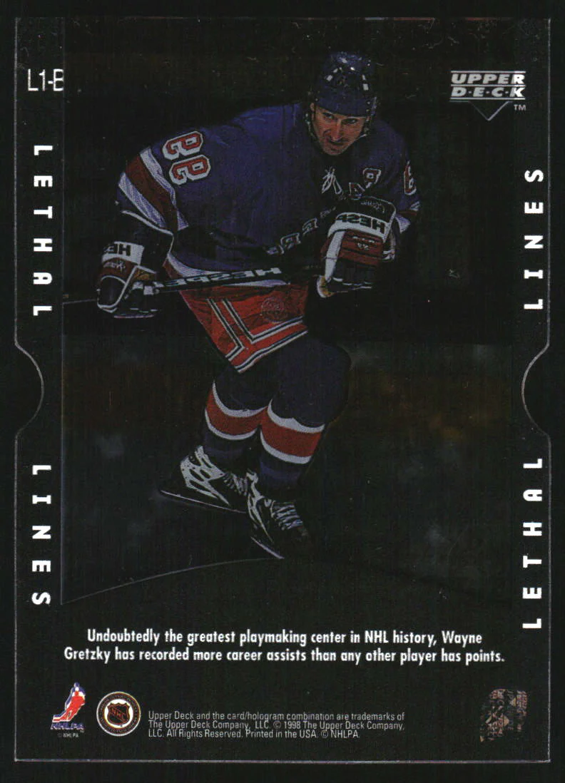 1997-98 Upper Deck Ice Lethal Lines #L1B Wayne Gretzky - Image 2