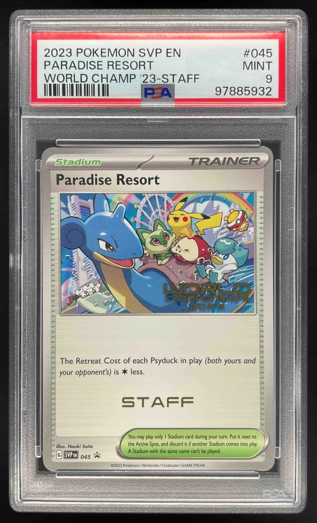 2023 Pokemon SV Black Star Promos Promos #045 Paradise Resort PSA 9