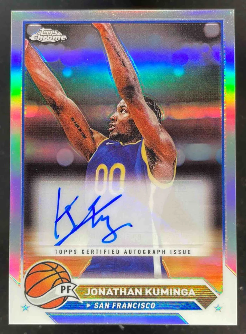 2023-24 Topps Chrome Autographs Refractors #CG-JP Jonathan Kuminga Auto