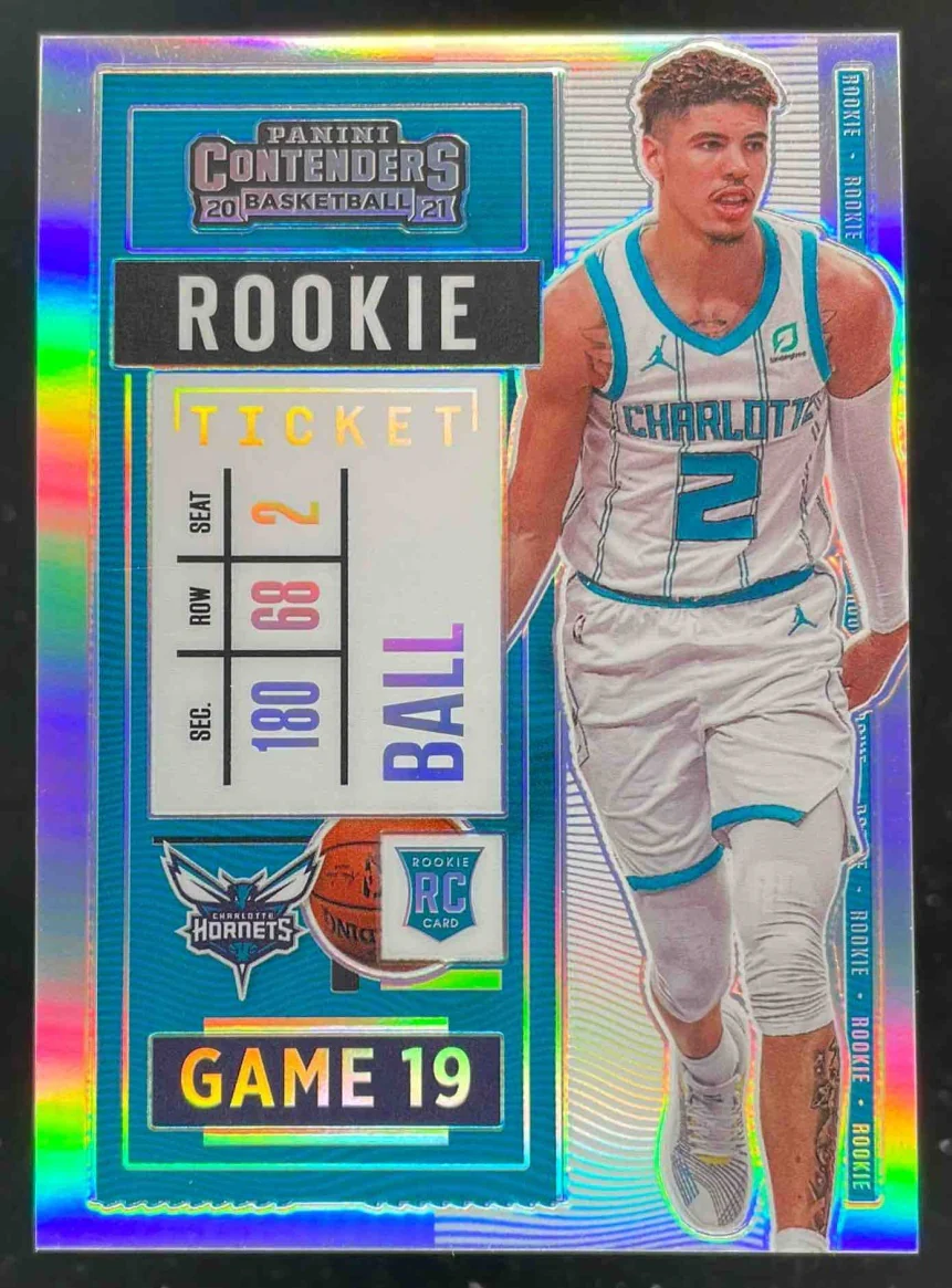 2020 Panini Contenders Rookie Season Ticket Premium Edition #125b LaMelo Ball RC