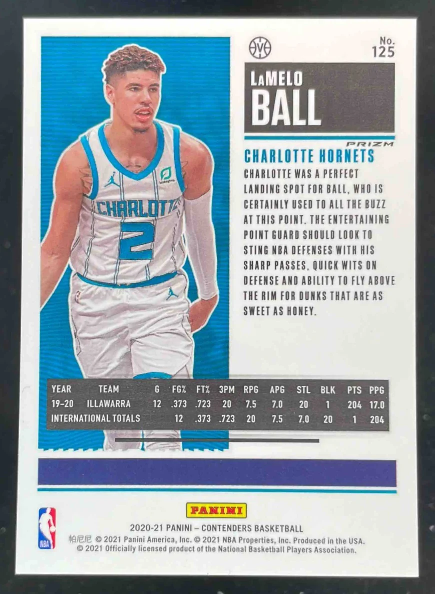 2020 Panini Contenders Rookie Season Ticket Premium Edition #125b LaMelo Ball RC - Image 2