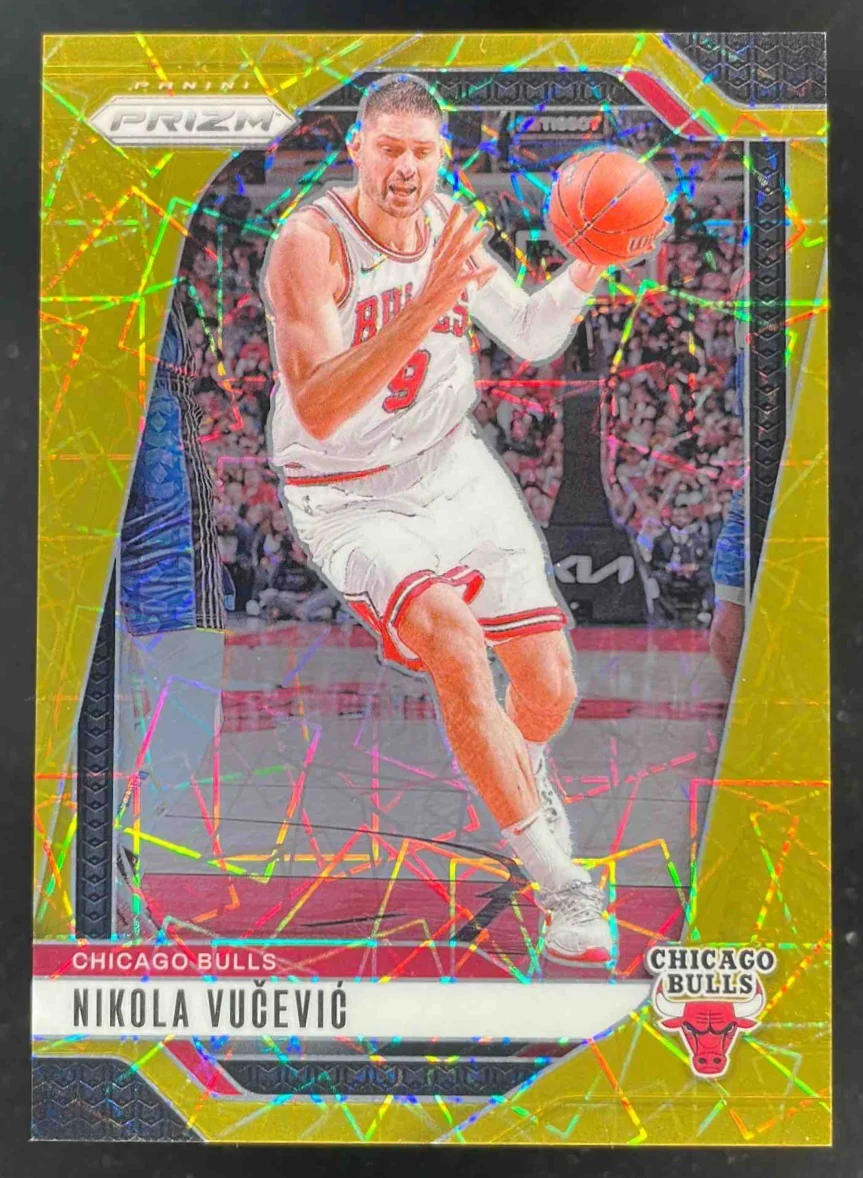 2024-25 Panini Prizm Lazer Gold Prizm #216 Nikola Vucevic /10