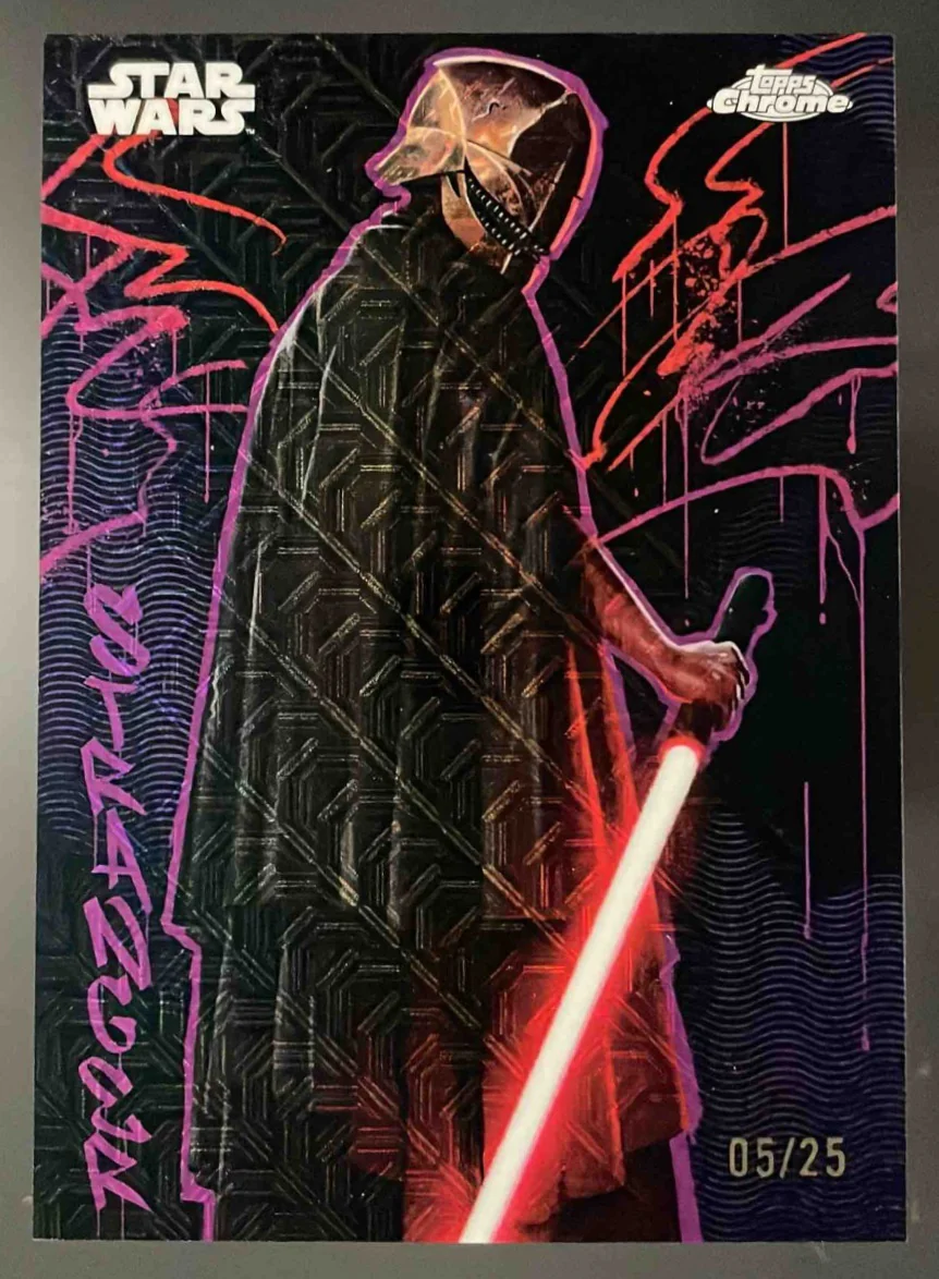 2025 Topps Chrome Star Wars Galactic Graffiti Mojo #GG-20 The Stranger /25