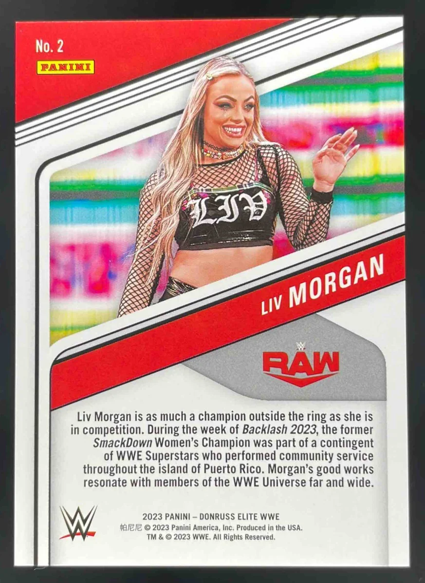 2023 Panini Donruss Elite WWE Blue #2 Liv Morgan /149 - Image 2