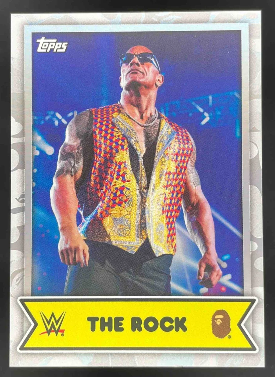 2025 Topps WWE x Bape White Camo #3 The Rock