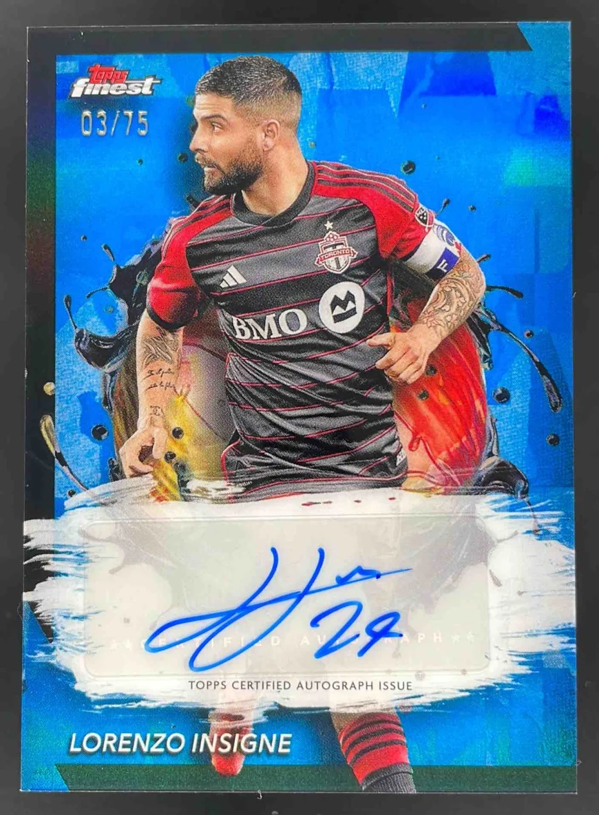 2024 Topps Finest MLS Autographs Blue Refractor #BA-LI Lorenzo Insigne Auto /75