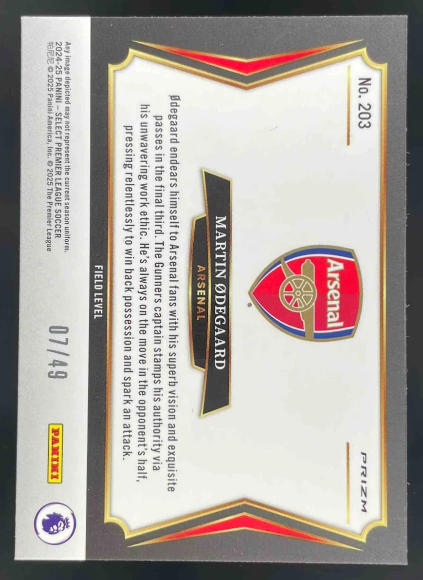 2024-25 Select Premier League Field Level Winter Camo #203 Martin Odegaard /49 - Image 2