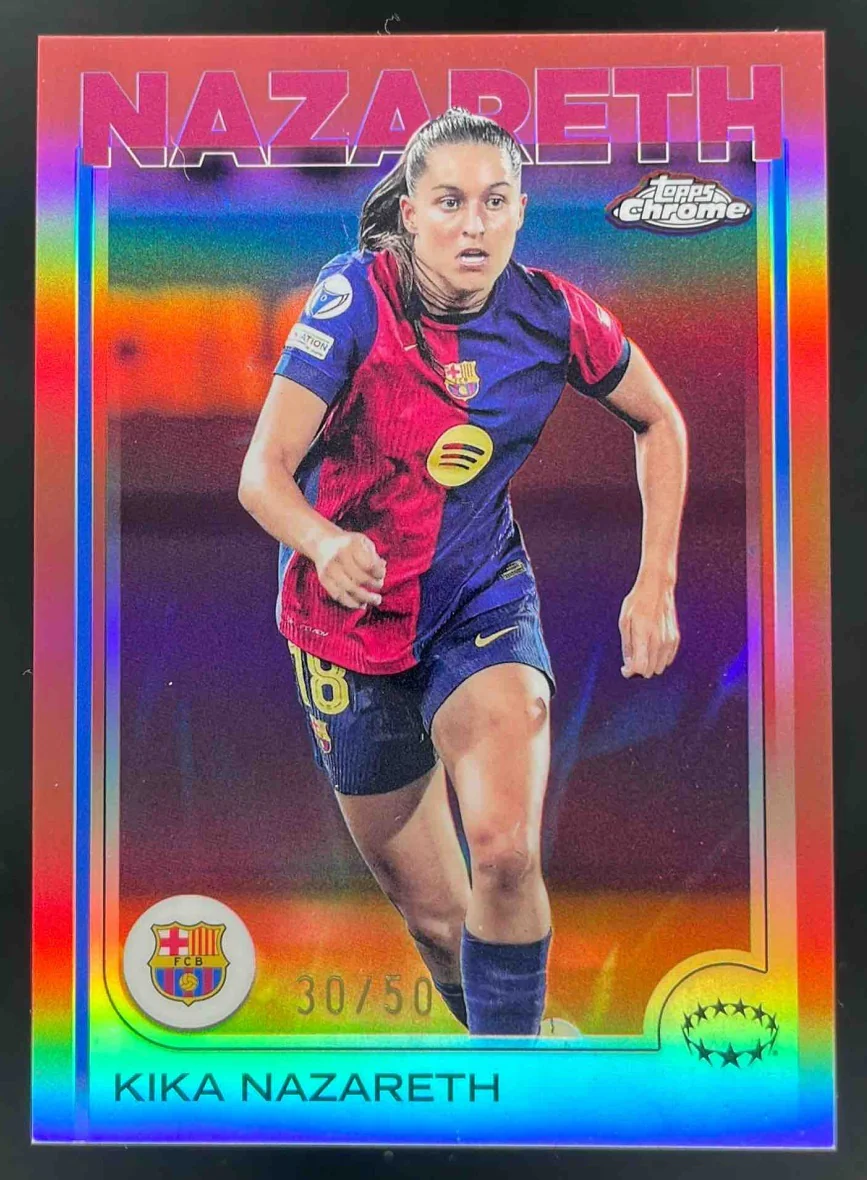 2024-25 Topps UEFA Women's Champions Chrome Rose Gold #8 Kika Nazareth /50