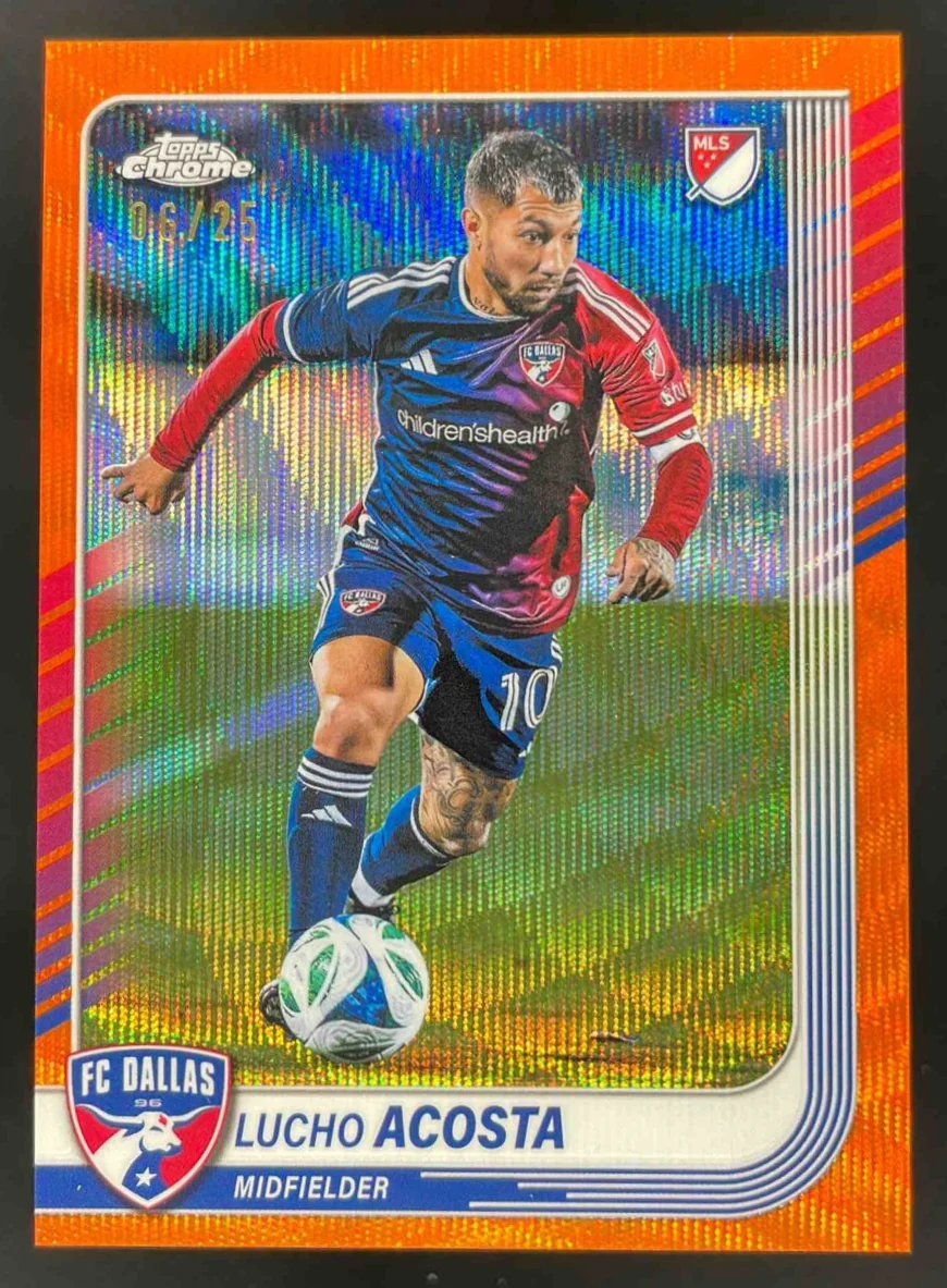 2025 Topps Chrome MLS Orange Wave Refractor #45 Lucho Acosta /25