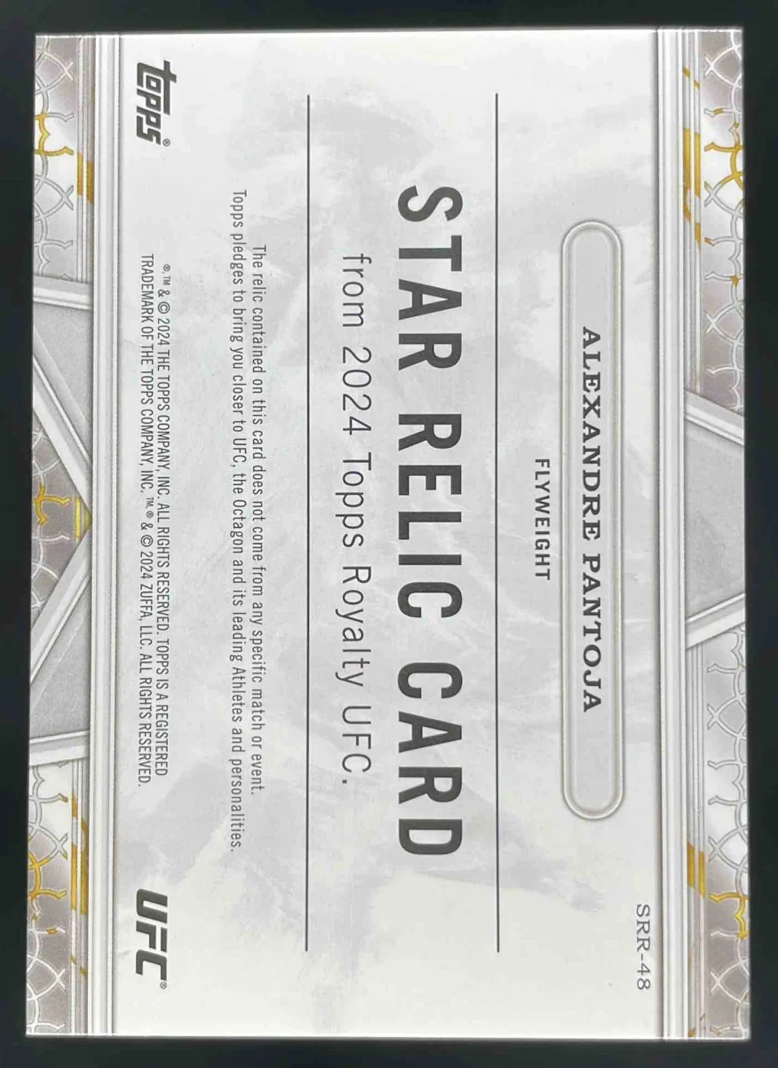 2024 Topps Royalty UFC Star Relics #SRR-48 Alexandre Pantoja /99 - Image 2