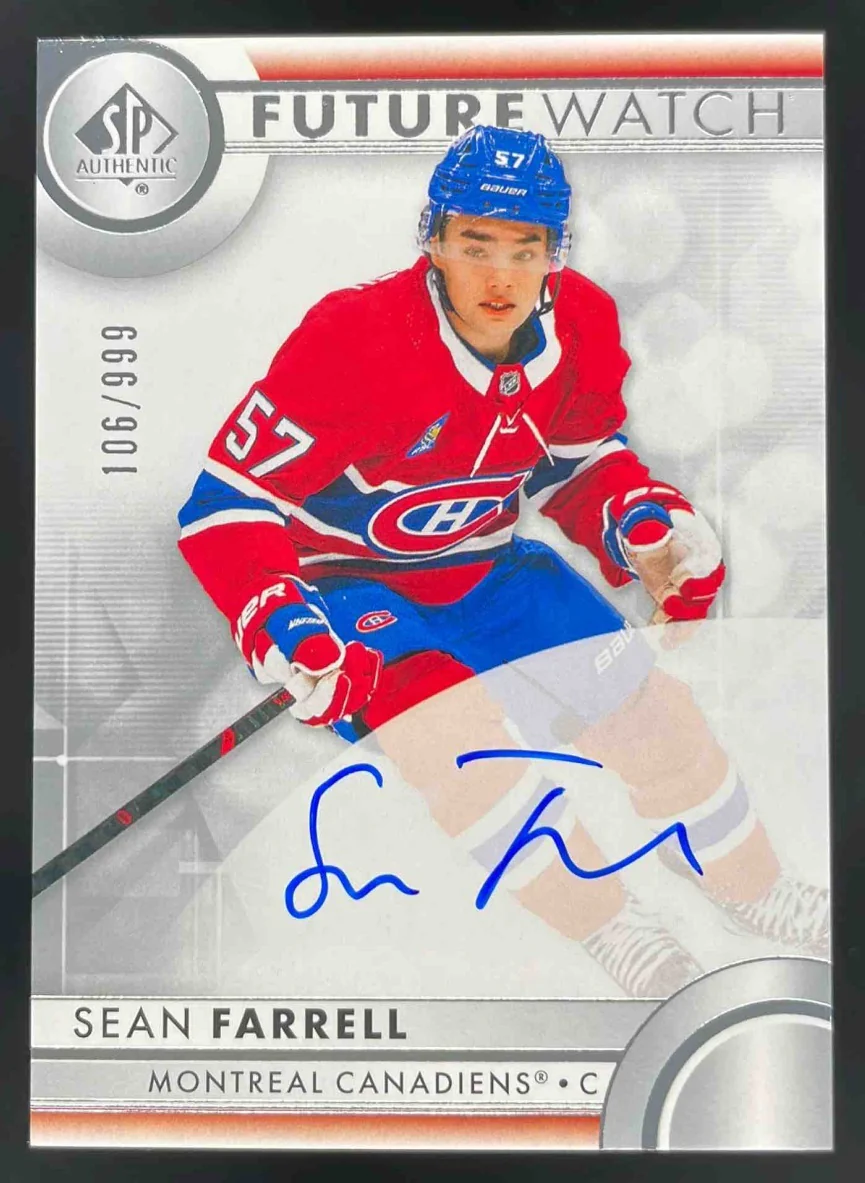 2023-24 SP Authentic #112 Sean Farrell Autograph RC Future Watch Auto /999