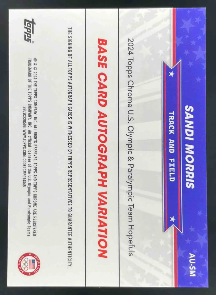 2024 Topps Chrome US Olympics Autographs #AU-SM Sandi Morris Auto /369 - Image 2