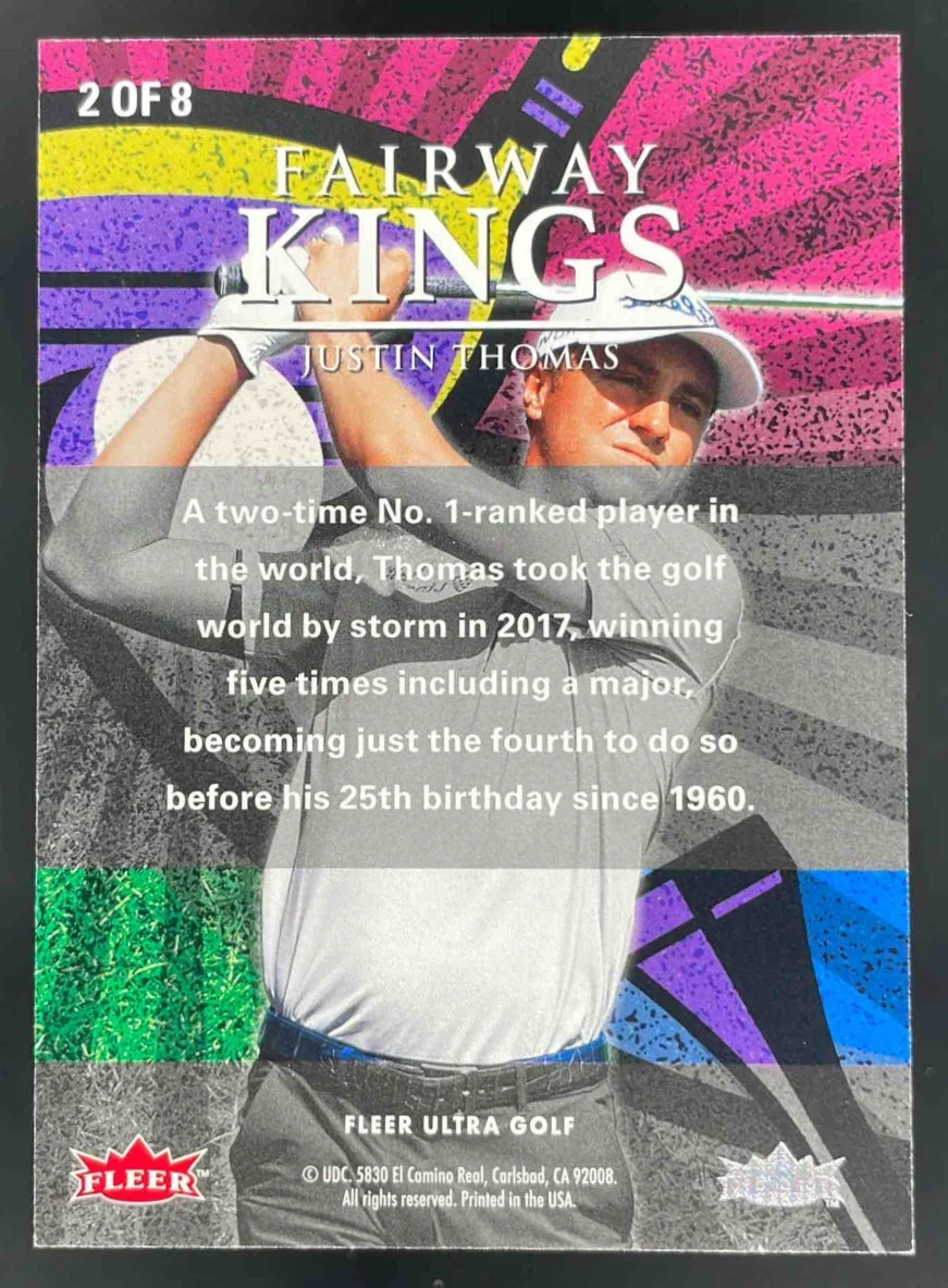 2023 Ultra Fairway Kings Hot Packs #2 Justin Thomas /99 - Image 2