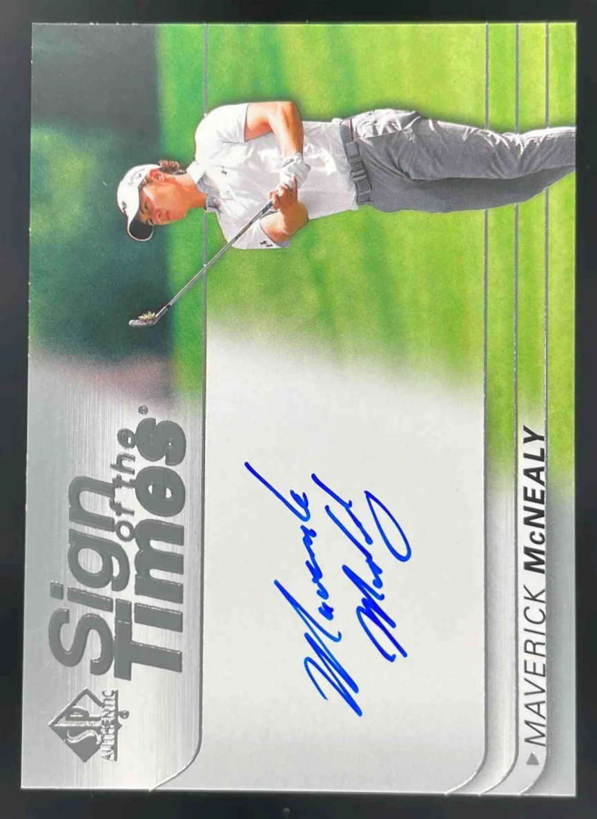 2021 SP Authentic Sign of the Times #SOTTMM Maverick McNealy Auto