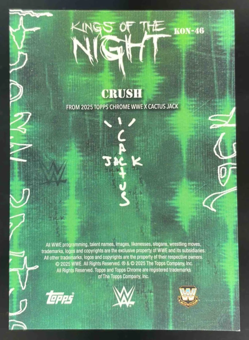 2025 Topps Chrome WWE x Cactus Jack Kings Of The Night #KON-46 Crush - Image 2
