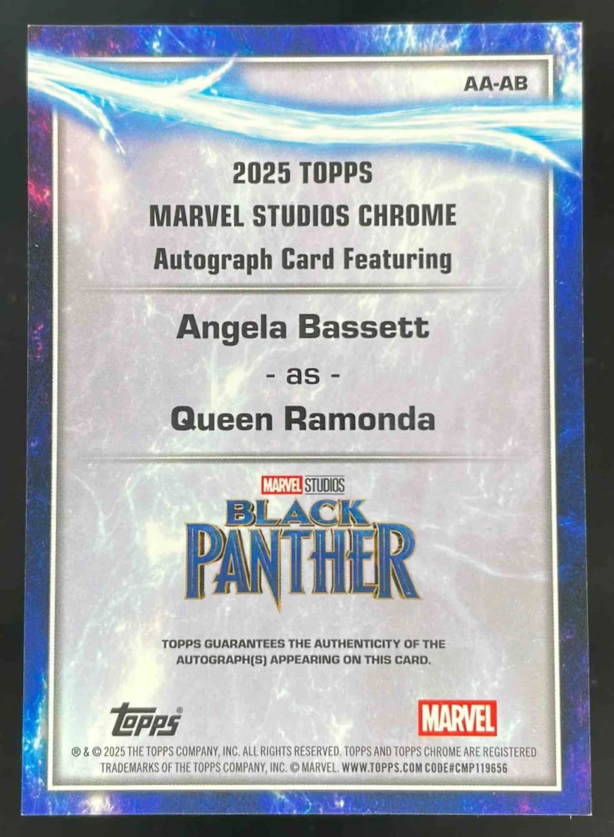 2025 Topps Chrome Marvel Studios Sapphire Angela Bassett as Queen Ramonda Auto - Image 2