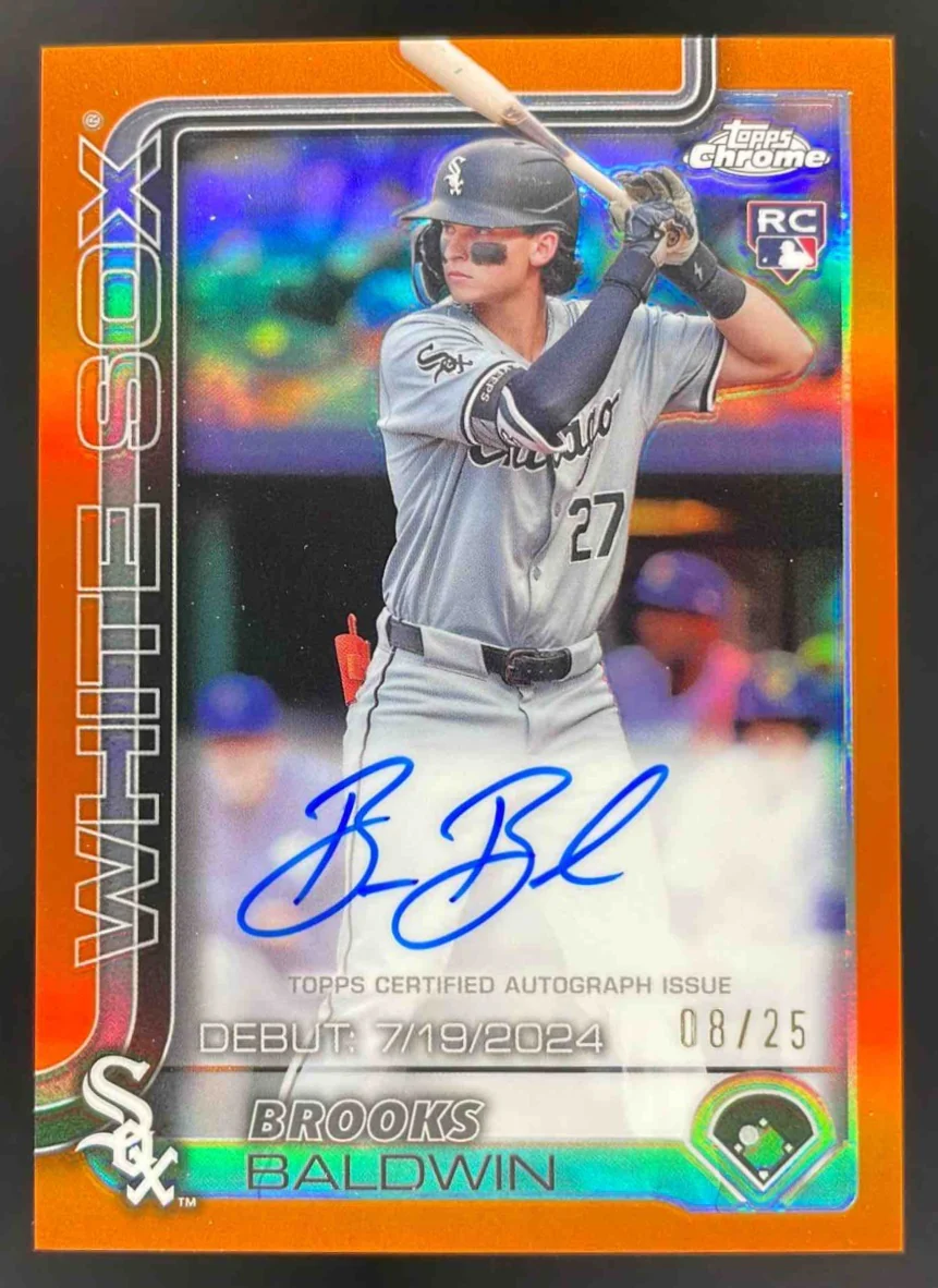 2025 Topps Chrome Rookie Debut Orange #CRDA-BB Brooks Baldwin RC Auto /25
