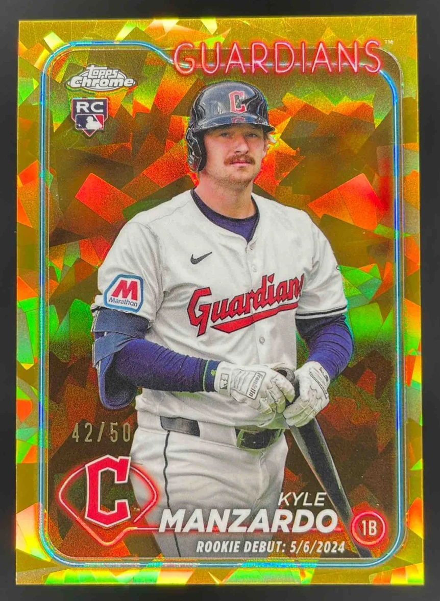 2024 Topps Chrome Update Sapphire Gold #USCS337 Kyle Manzardo RC /50