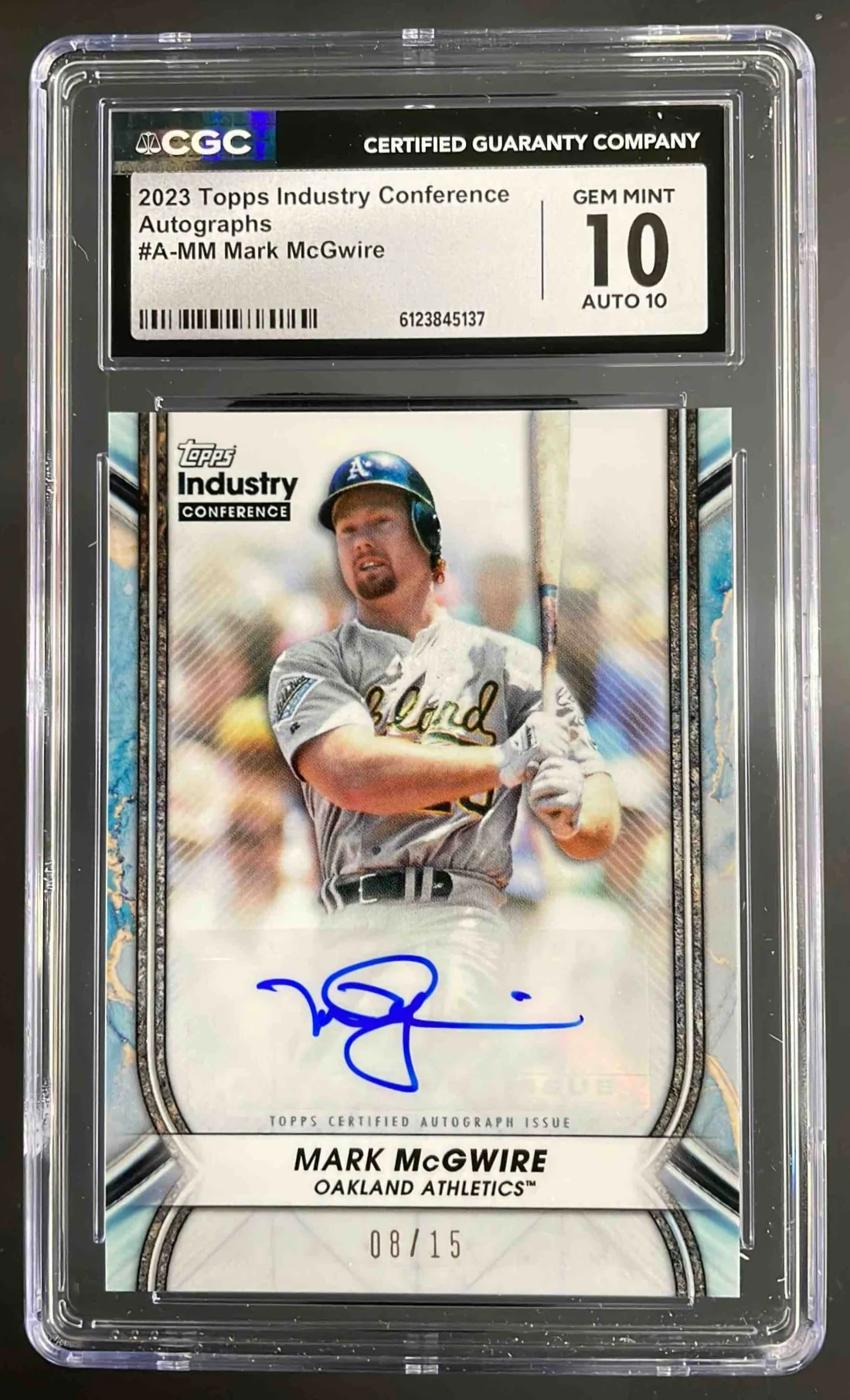 2023 Topps Industry Conference Autograph #A-MM Mark McGwire Auto /15 CGC 10