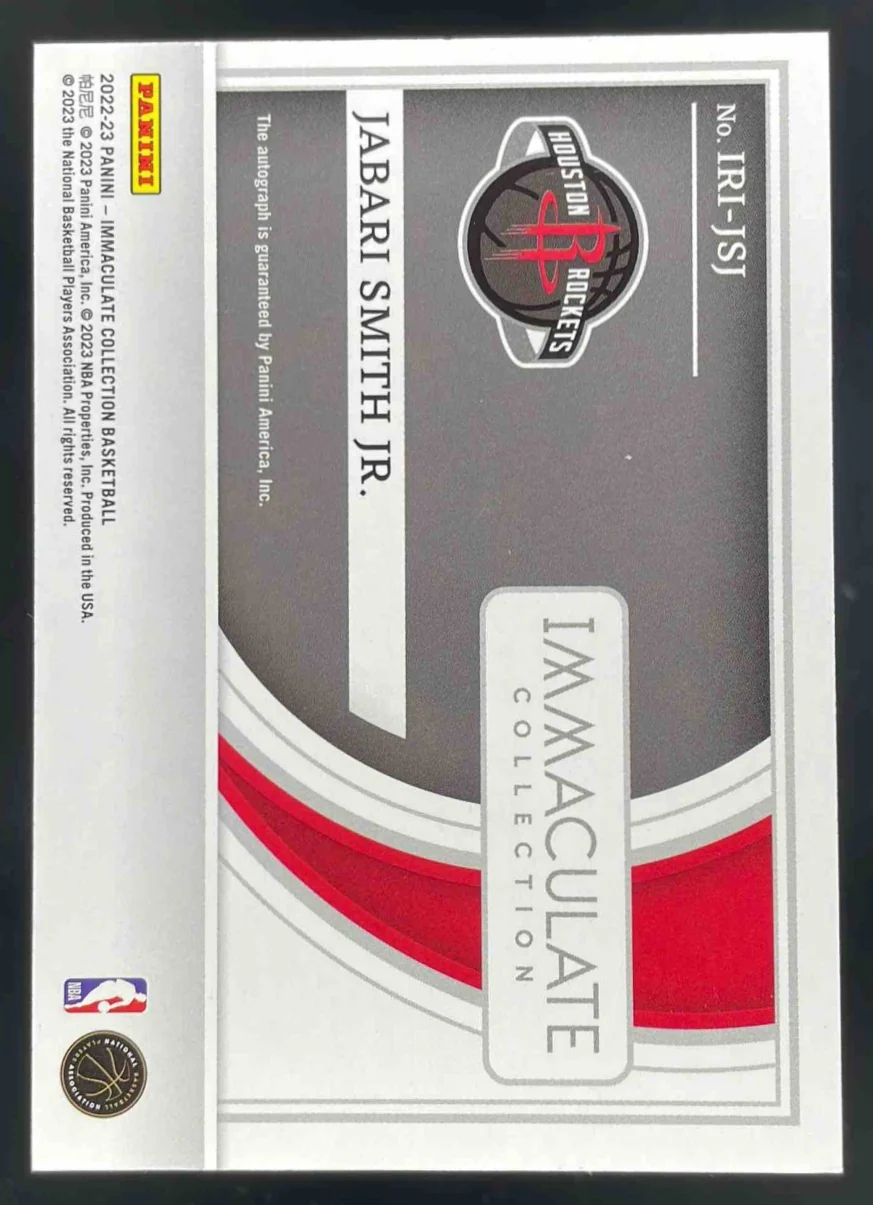 2022-23 Immaculate Collection Rookie Introductions Jabari Smith Jr. RC Auto /99 - Image 2