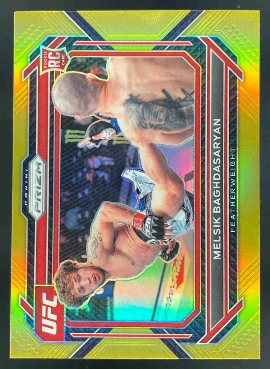 2023 Panini Prizm UFC Gold Prizms #77 Melsik Baghdasaryan RC /10