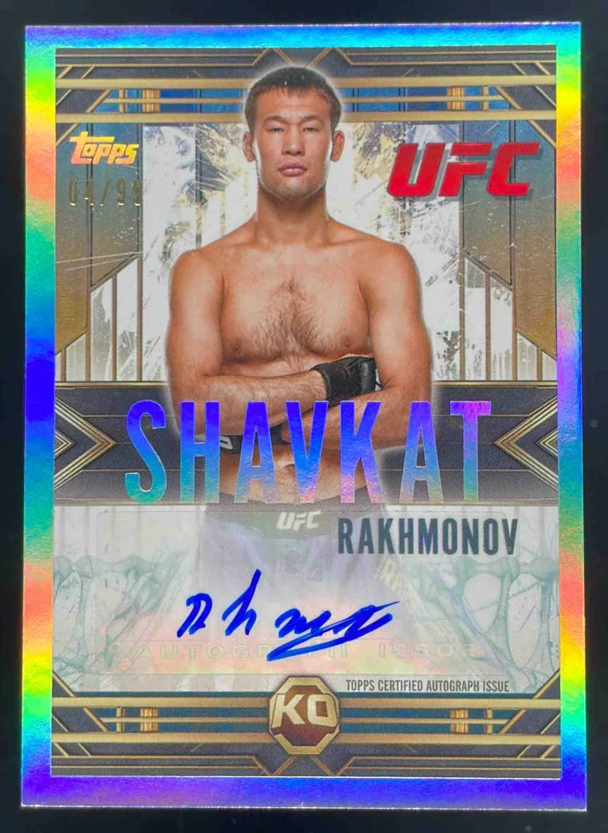 2025 Topps UFC Knockout 2012 Throwback #TB-SR Shavkat Rakhmonov Auto /99