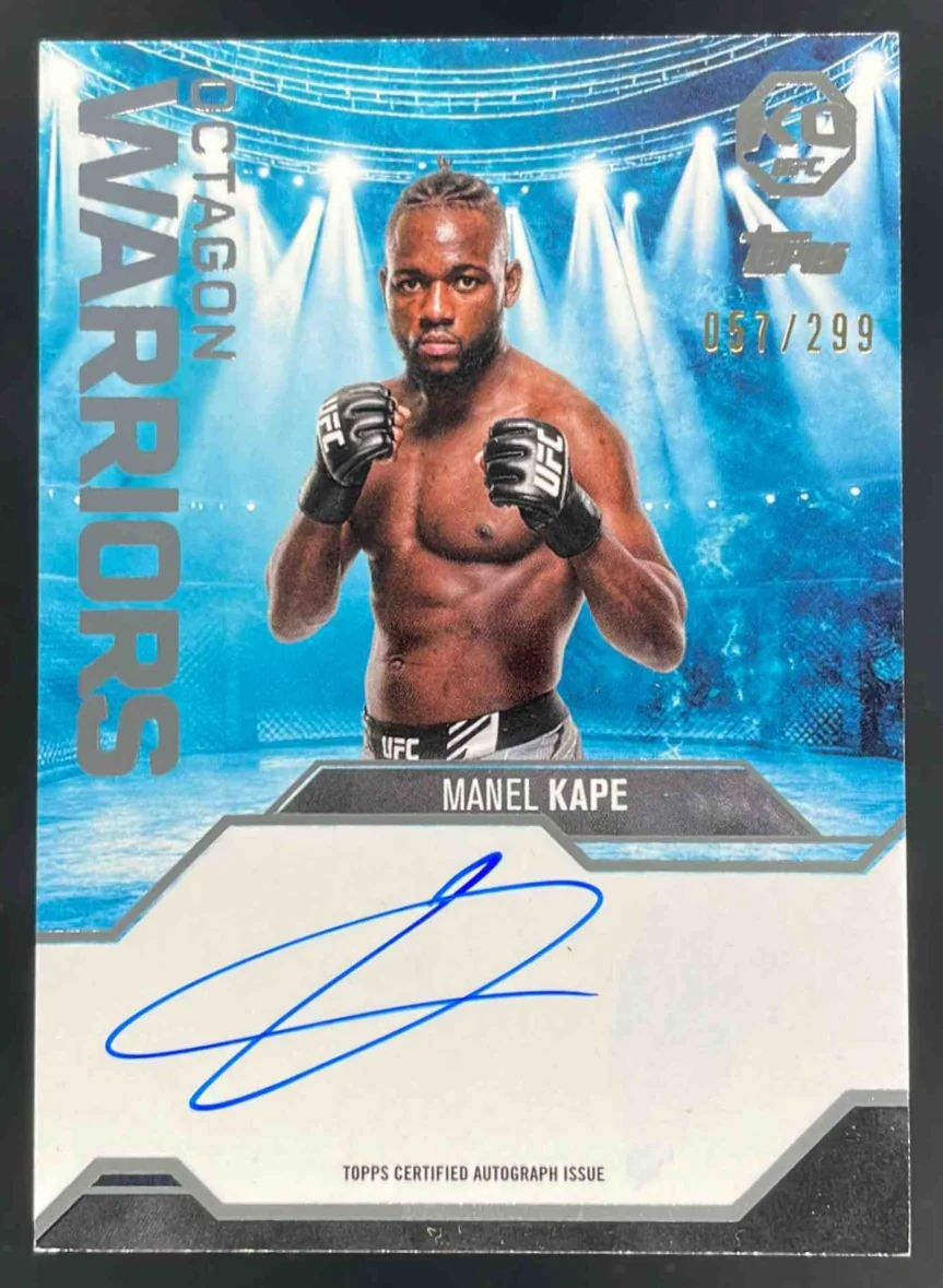 2025 Topps UFC Knockout Octagon Warriors #OW-MK Manel Kape Autograph Auto /299