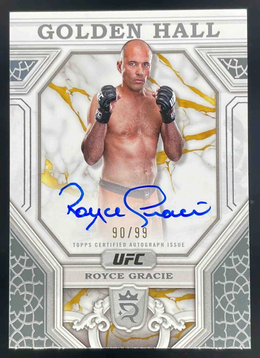 2024 Topps Royalty UFC Golden Hall Autographs #GH-RG Royce Gracie Auto /99