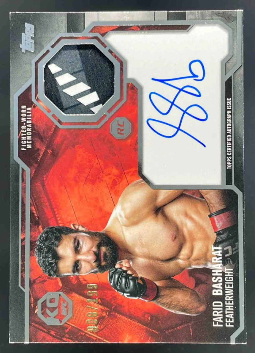2025 Topps UFC Knockout Autograph Relics #KAR-FB Farid Basharat Auto /199