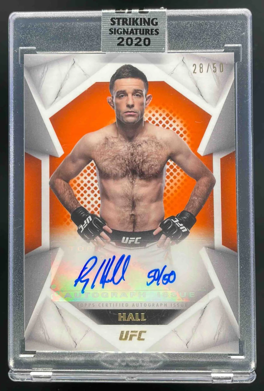 2020 Topps UFC Striking Signatures Fighter Orange #STS-RH Ryan Hall Auto /50