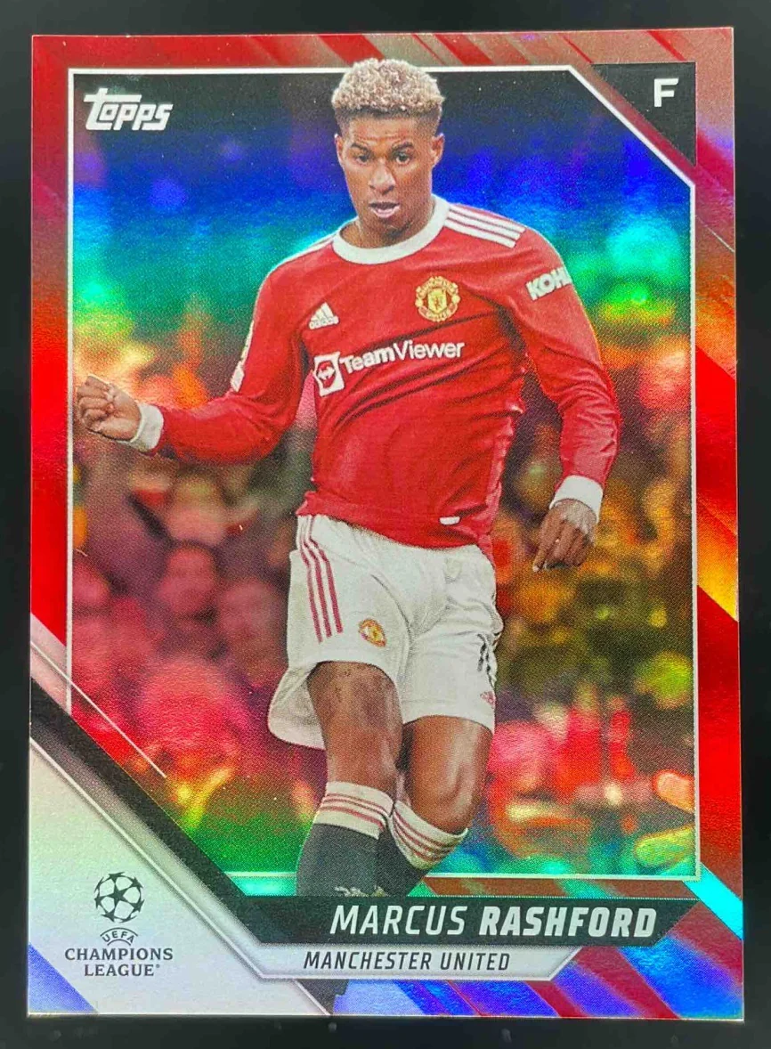 2021 Topps UEFA Champions League Red Foil #156 Marcus Rashford /5