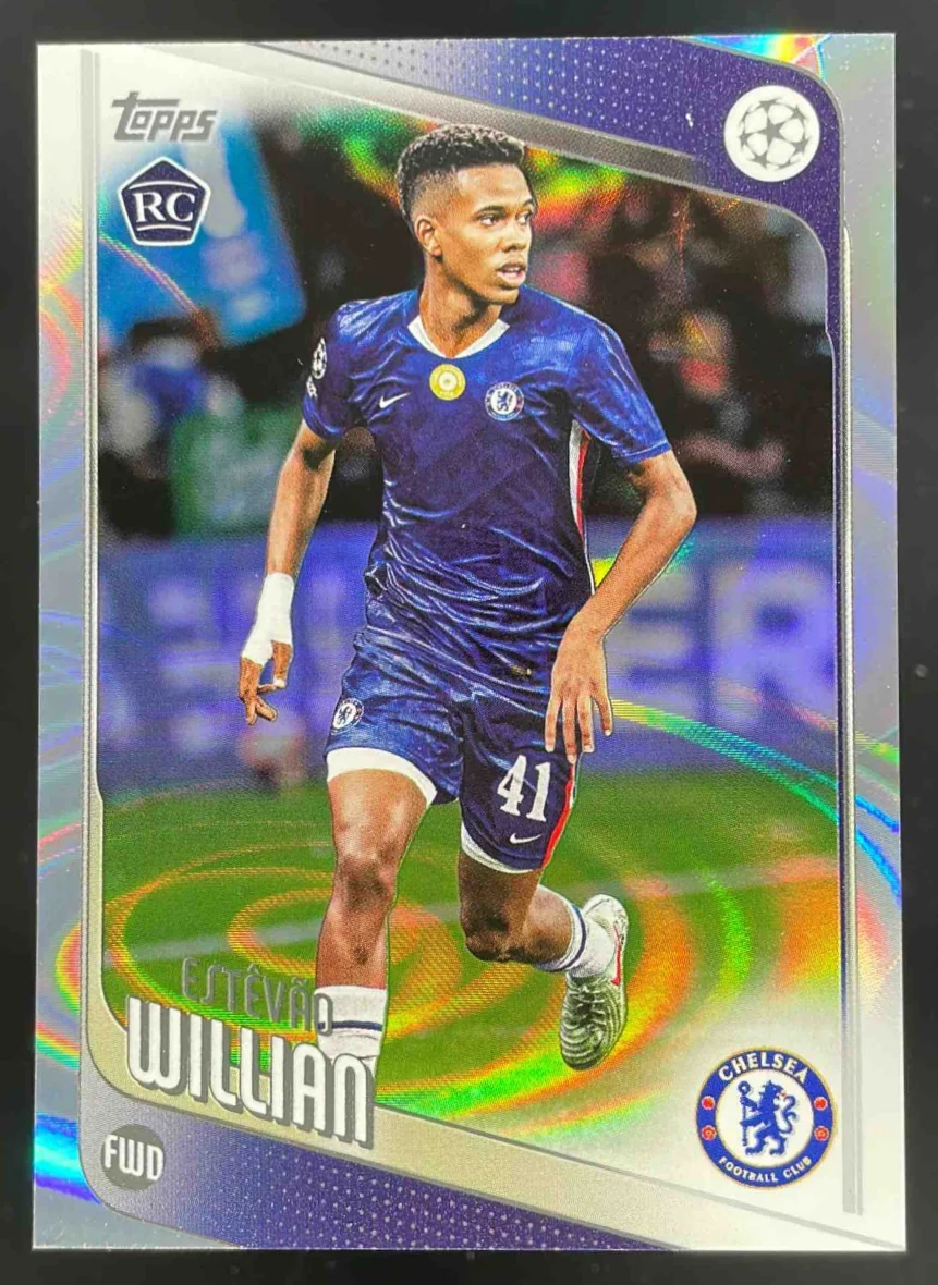 2025-26 Topps UEFA Club Competitions Raindrops #66 Estevao Willian RC