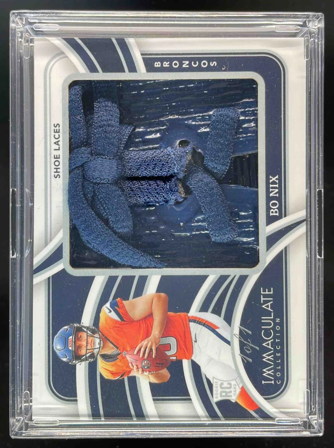 2024 Panini Immaculate Rookie Shoe Laces #RJL-BNX Bo Nix 1/1