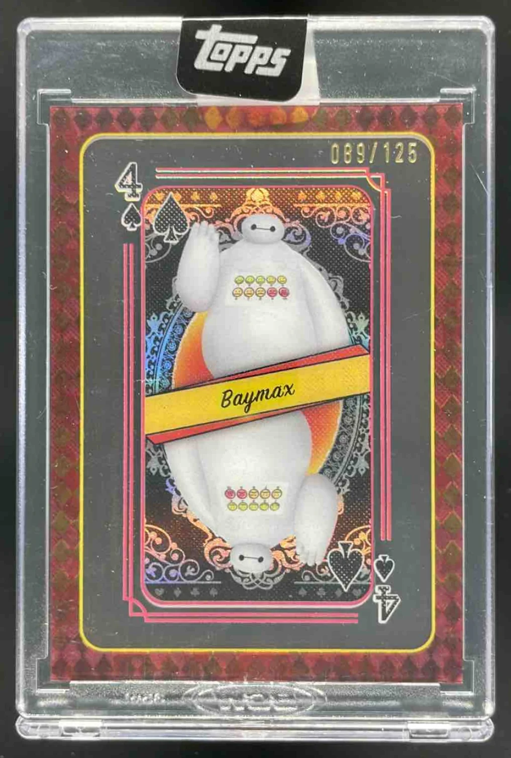 2025 Topps Mint Disney Queen of Hearts Acetate Playing Cards #QH-41 Baymax /125
