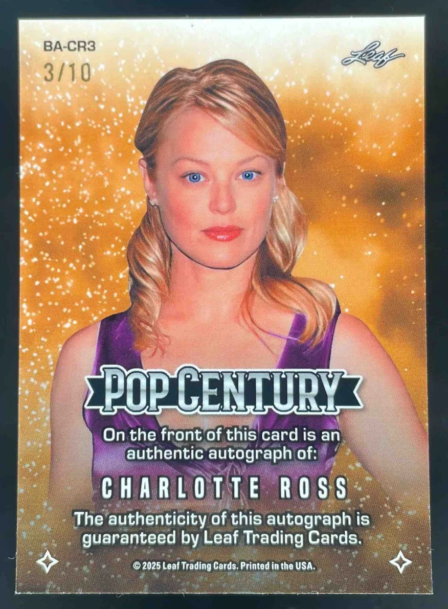 2025 Leaf Metal Pop Century Crystal Silver #BA-CR3 Charlotte Ross Auto /10 - Image 2