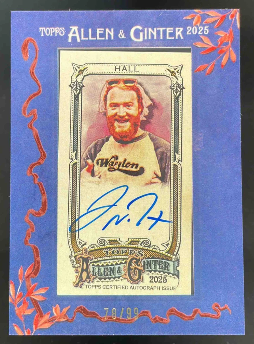 2025 Topps Allen & Ginter Framed Mini Blue Frame #MA-JHA John Hall Auto /99