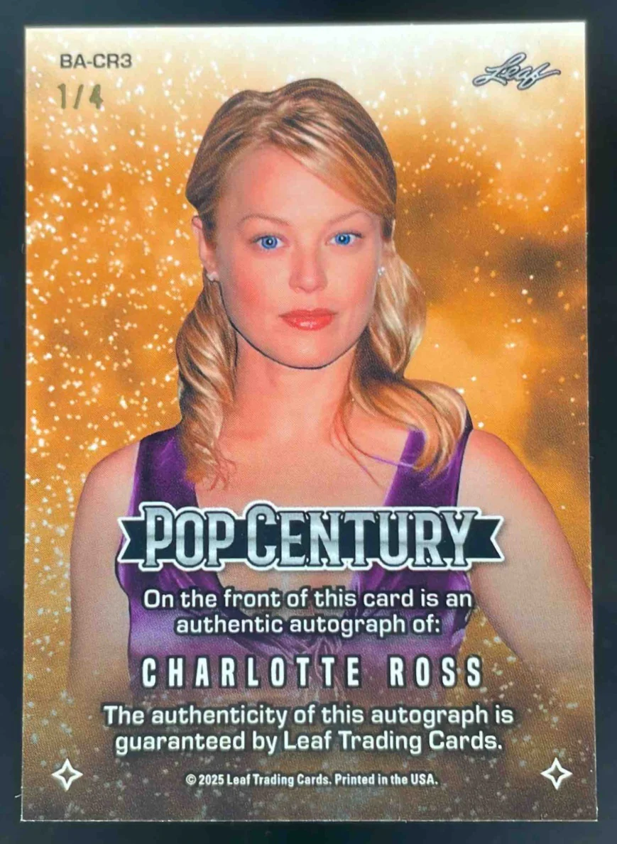 2025 Leaf Metal Pop Century Crystal Orange #BA-CR3 Charlotte Ross Auto /4 - Image 2