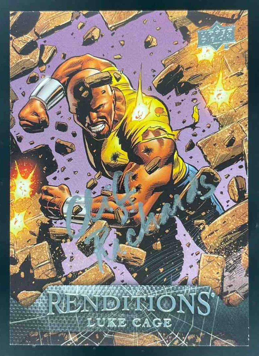 2024 Upper Deck Marvel Spider-Man Renditions Artist Auto #80 Luke Cage /65
