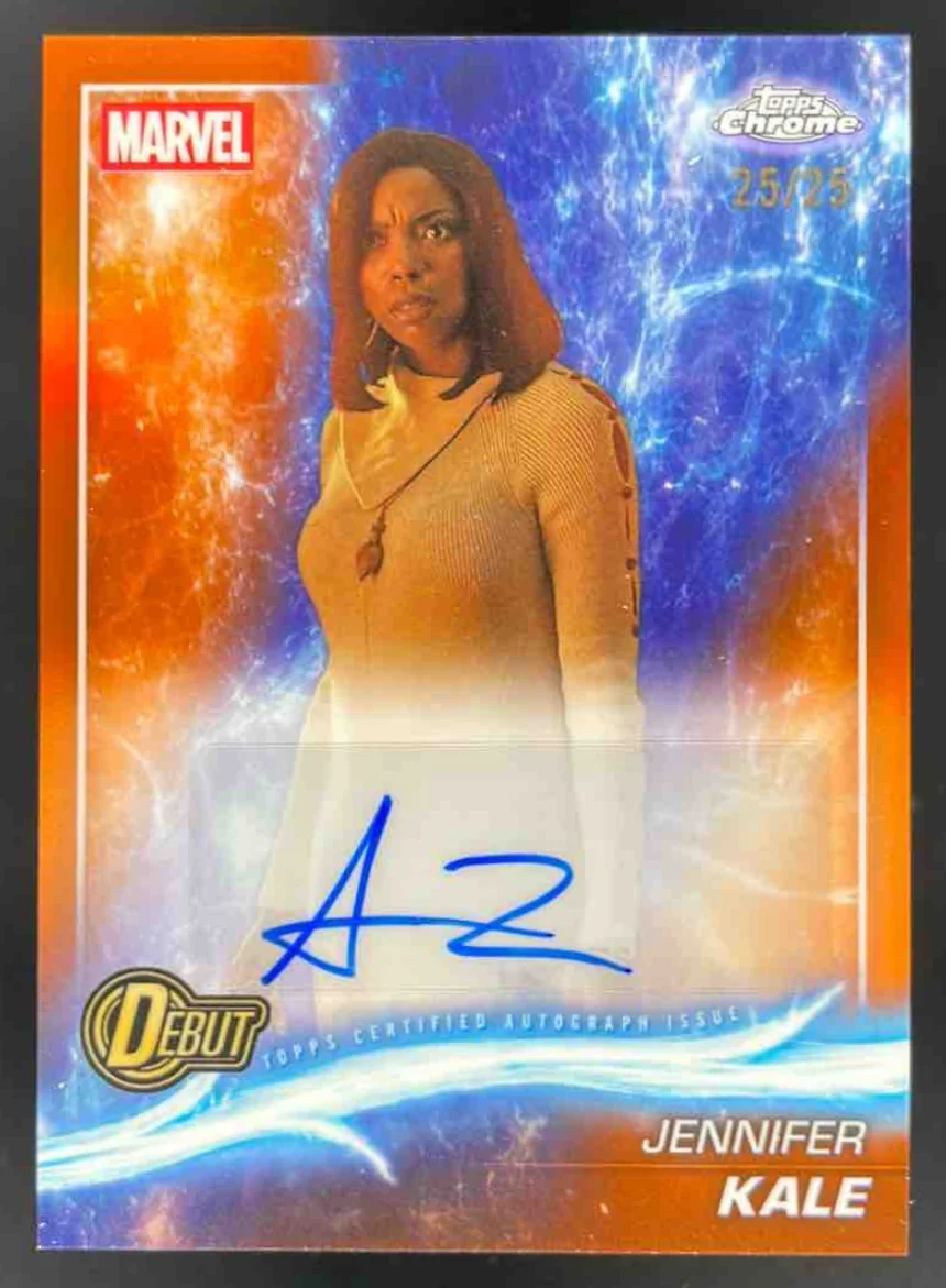 2025 Topps Chrome Marvel Studios Orange Sasheer Zamata as Jennifer Kale Auto /25
