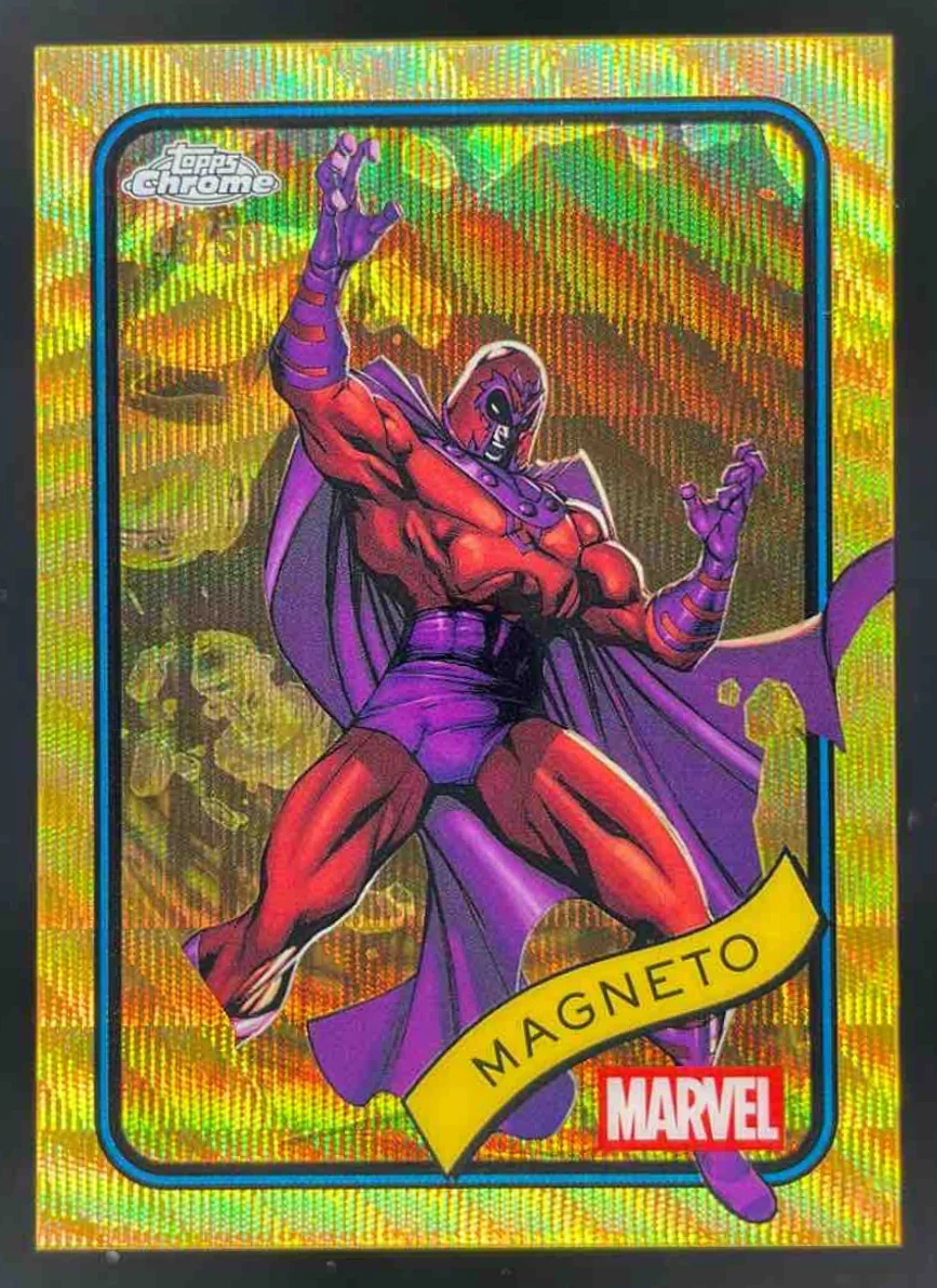 2025 Topps Chrome Marvel Gold Wave Refractor #169 Magneto /50