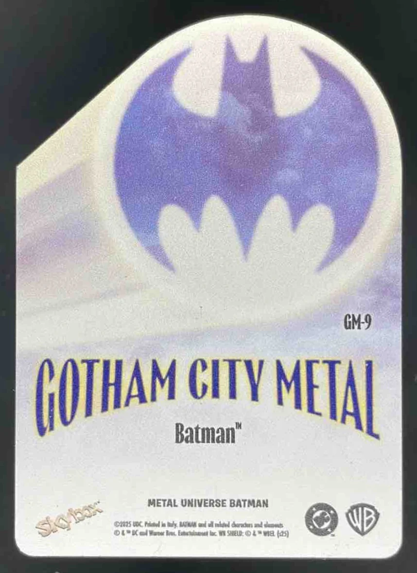 2025 Skybox Metal Universe Batman Gotham City Metal #GM-9 Batman - Image 2