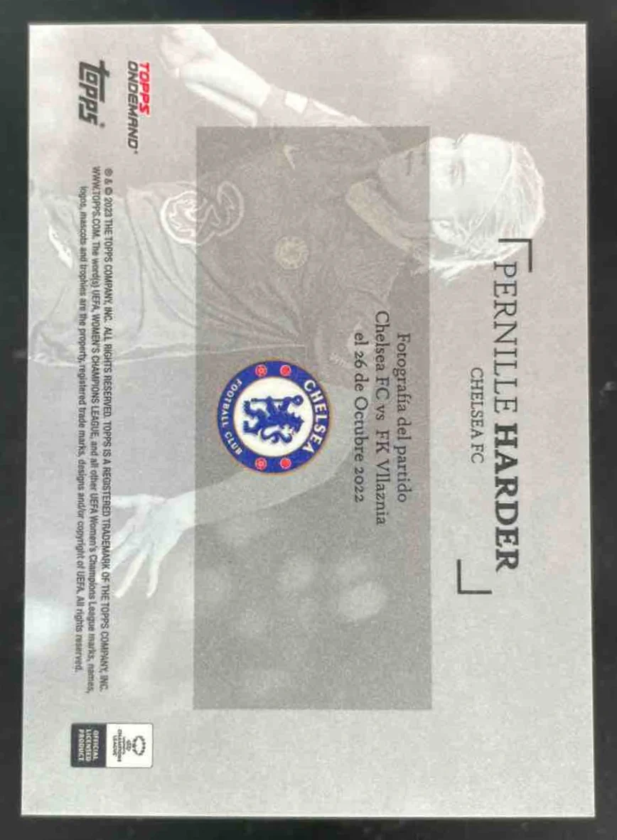 2022-23 Topps Simplicidad Club Competitions Green #NNO Pernille Harder Auto /99 - Image 2