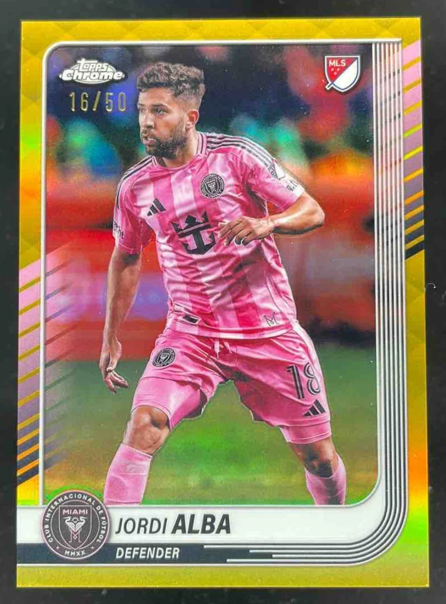 2025 Topps Chrome MLS Gold Refractor #41 Jordi Alba /50